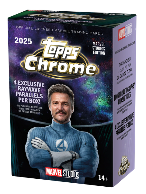 2025 Topps Marvel Studios Chrome Value Box – geschlossene Verpackung