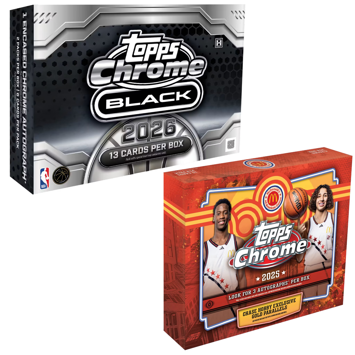 Topps Chrome Basketball Bundle – Chrome Black Hobby Box und McDonald’s All-American Hobby Box