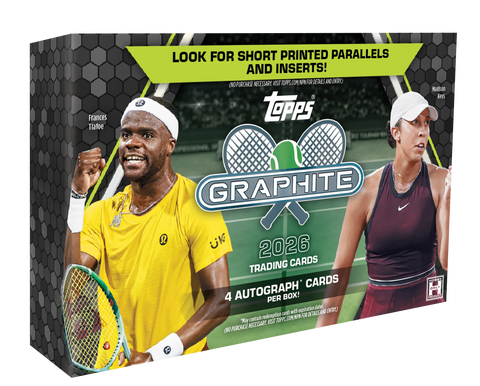 2026 Topps Graphite Tennis Hobby Box - Geschlossene Trading Card Box mit Frances Tiafoe und Madison Keys