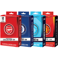 Topps Premier League Collector Tins 2026/27 – vier Tins mit Vereinswappen