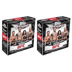 Zwei 2026 Topps Chrome UFC Mega Boxen nebeneinander
