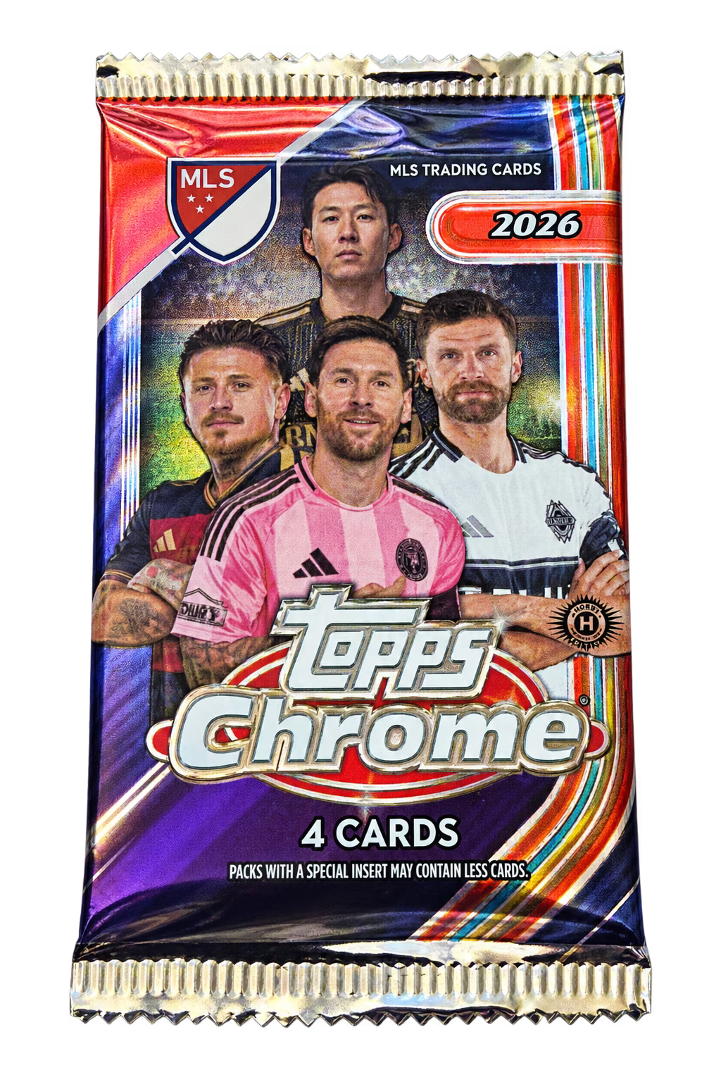 2026 Topps Chrome MLS Hobby Booster Pack – einzelner Pack mit MLS-Spielern