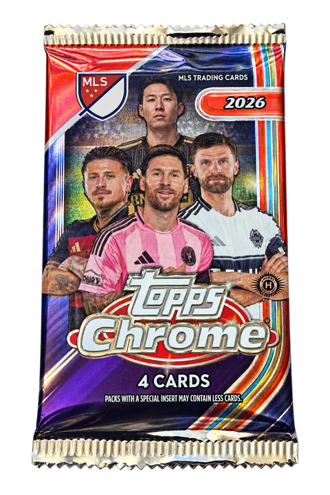 2026 Topps Chrome MLS Hobby Booster Pack – einzelner Pack mit MLS-Spielern