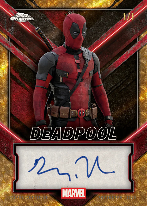 2025 Topps Chrome Deadpool - Deadpool Autogrammkarte im Film-Design