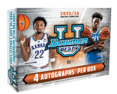 Bowman University Best Basketball 2025/26 Hobby Box – Verpackung mit zwei Basketballspielern