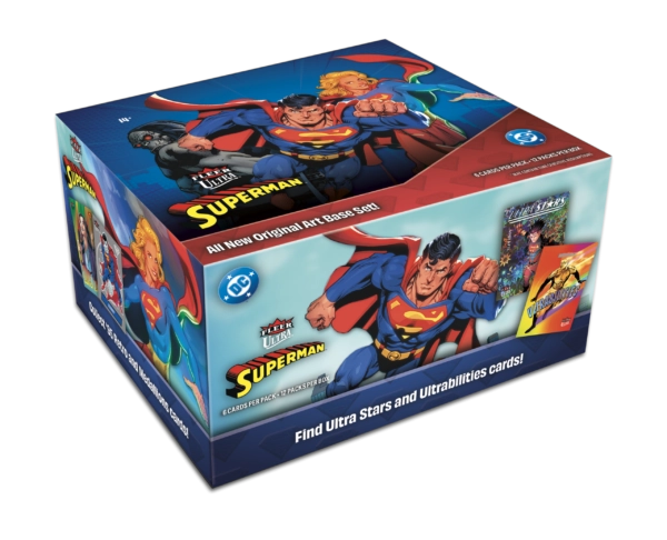 2026 Fleer Ultra Superman Hobby Box – Verpackung mit Superman-Comicmotiv