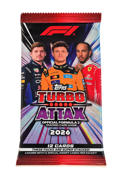 2026 Topps Formula 1 Turbo Attax Booster Pack – roter Pack mit F1-Fahrern