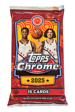 2025 Topps Chrome McDonald’s All-American Basketball Hobby Booster Pack – Vorderseite
