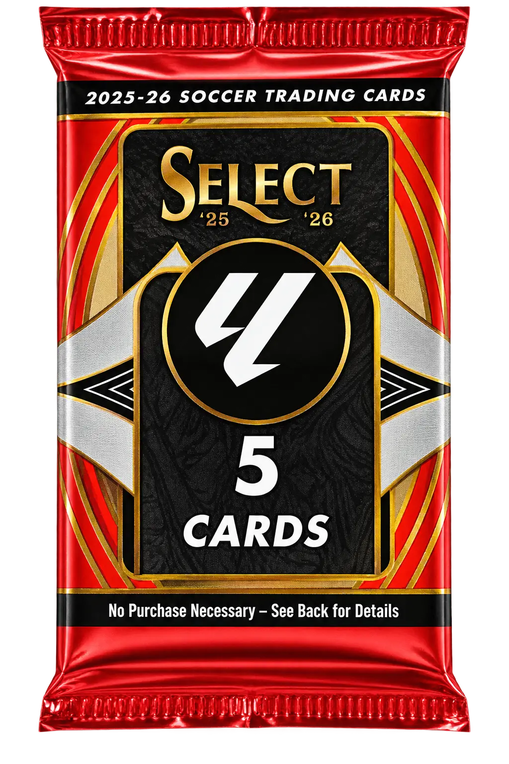 2025/26 Panini Select La Liga Hobby Booster Pack – rote Folienverpackung mit Select-Schriftzug und La-Liga-Logo